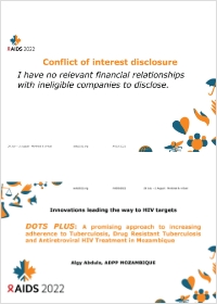 APRESENTAÇÃO CONFERÊNCIA INTERNACIONAL SOBRE O HIV SIDA 2022